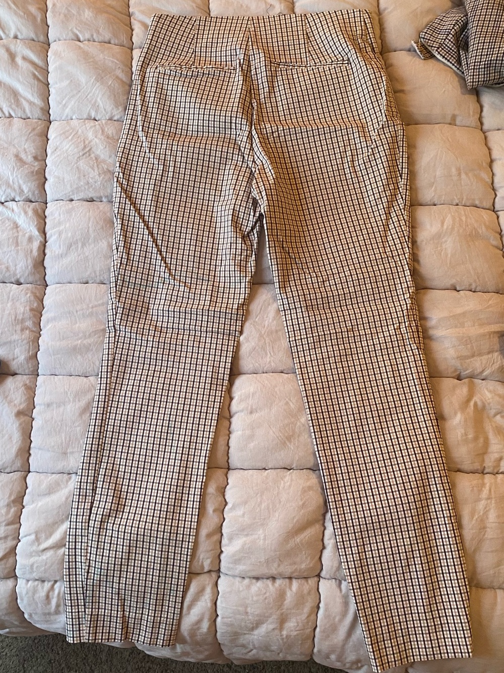 a new day Beige and Black Check Cropped Pants